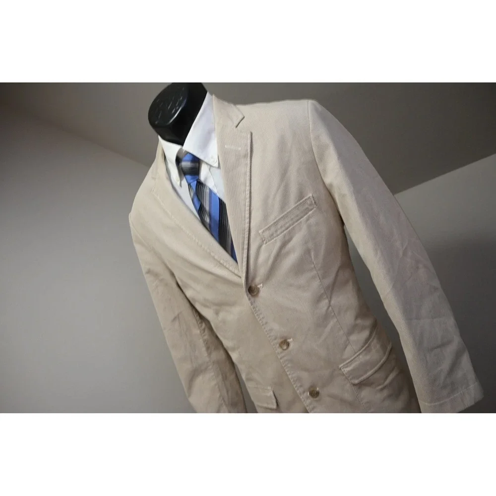 J. Crew Corduroy Blazer Mens Medium Tan 3-Button Sport Coat Casaul